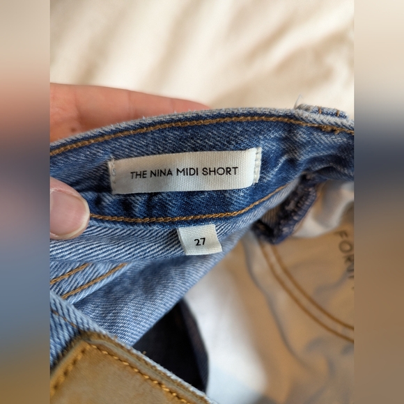 Aritzia | Denim Forum The Nina Midi Short High Rise Denim Short - Picture 10 of 11